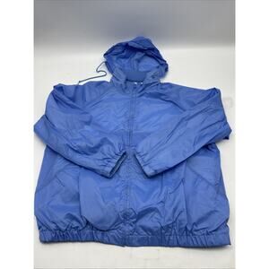 VINTAGE CS CLASSIC Jacket windbreaker 80s Women’s Size Medium FULL ZIP Blue